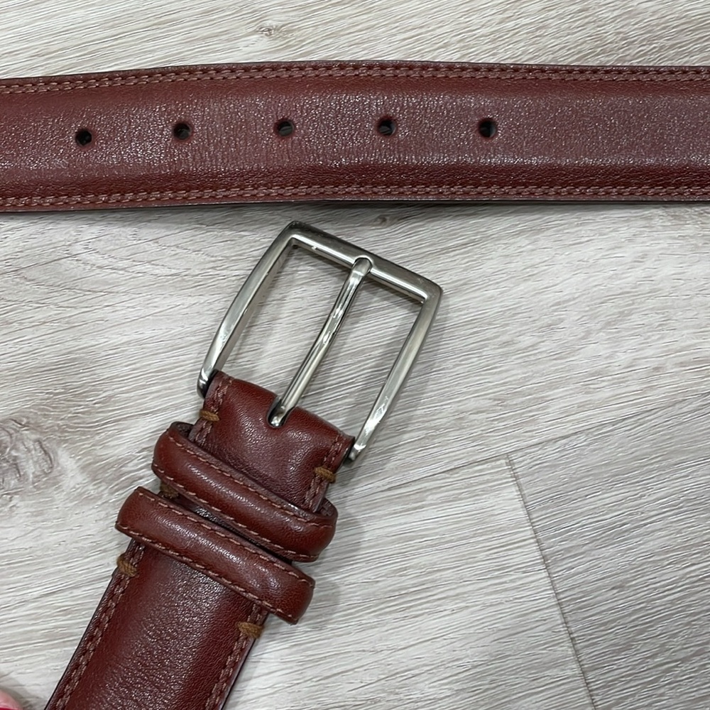 Leather Brown belt - Picture 3 of 5